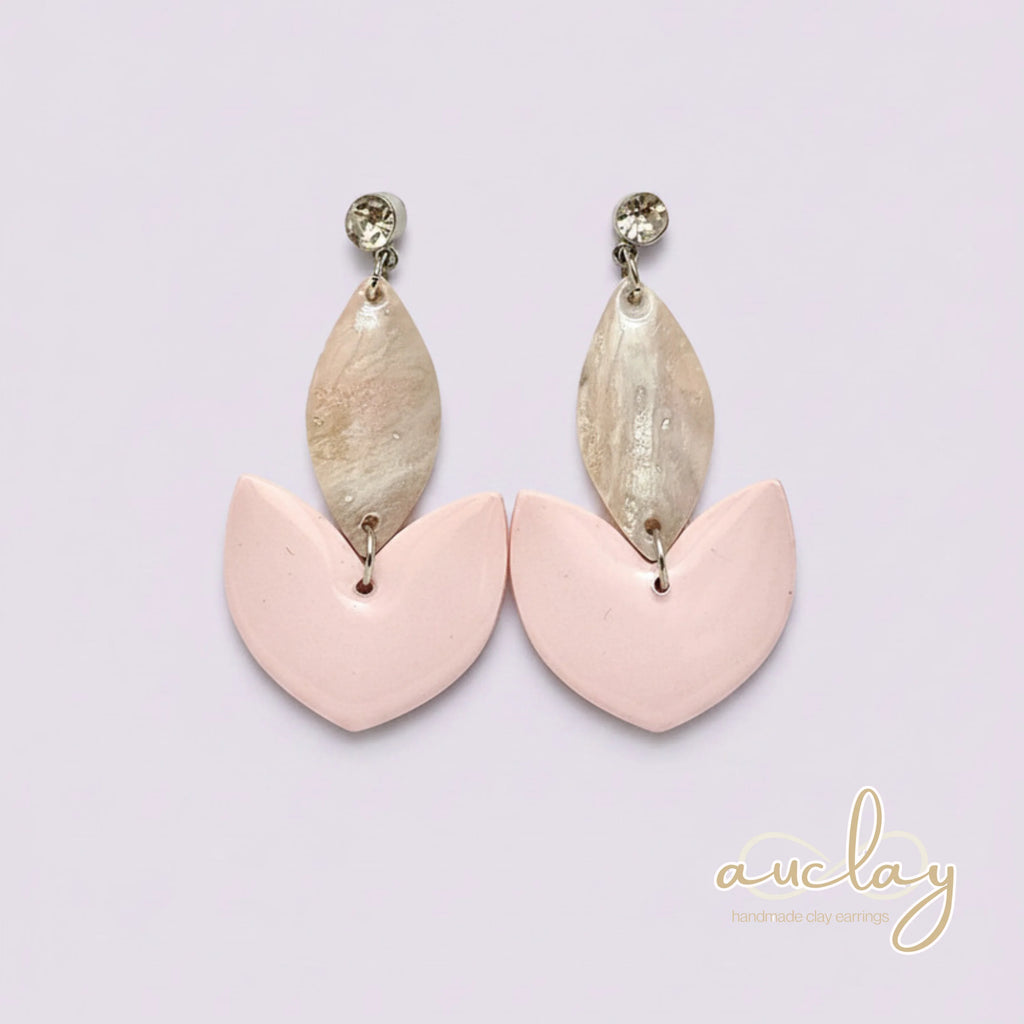 Ashley Statement Blush Bottom Marble Petal Drop