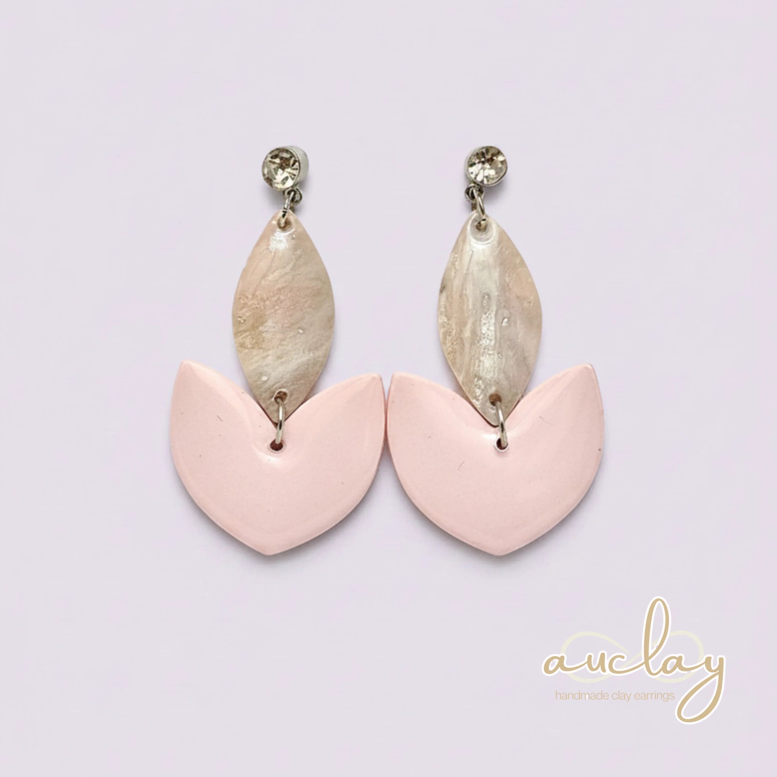 Ashley Statement Blush Bottom Marble Petal Drop