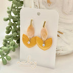 Millie Statement Gold Bottom Flower Drop Dangle
