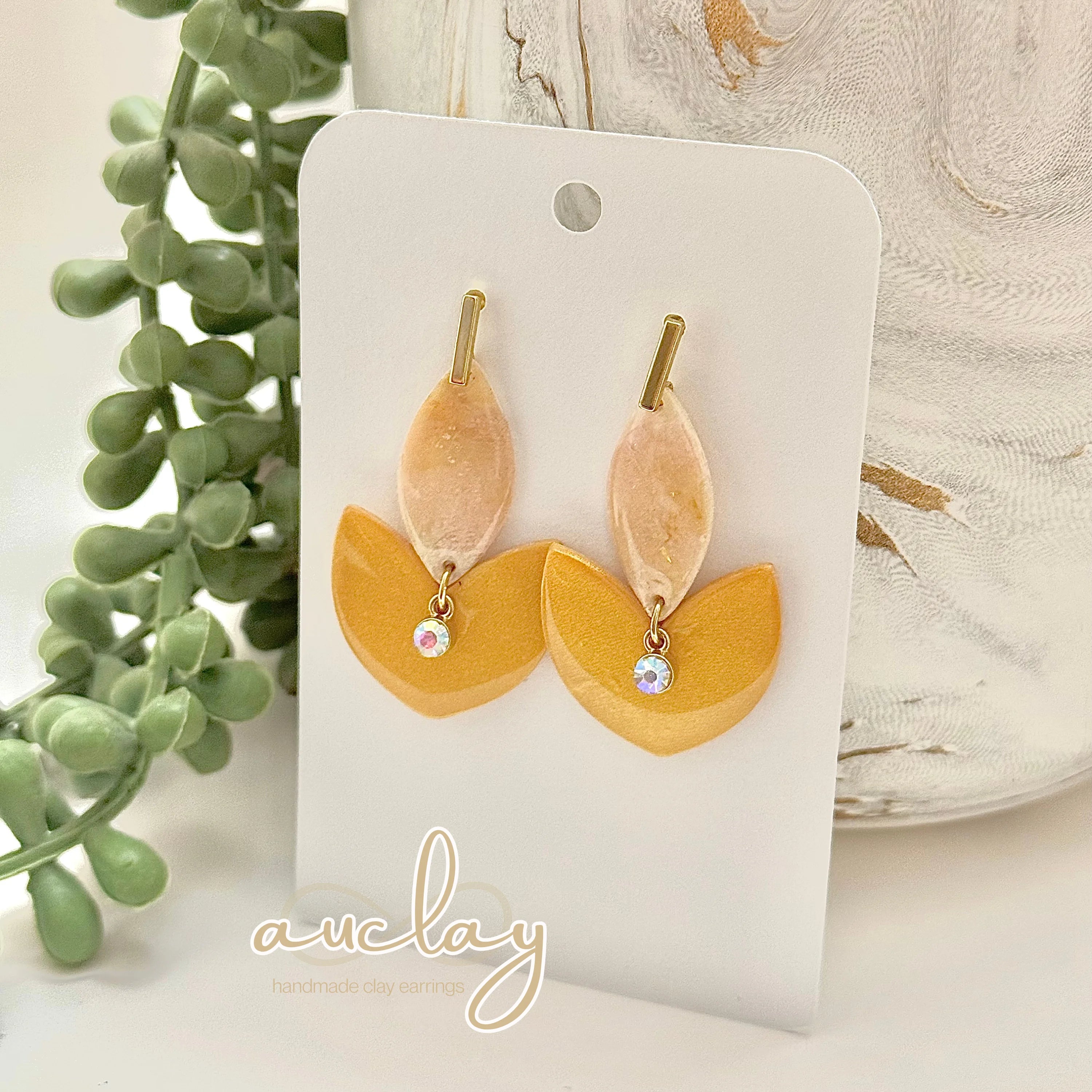 Millie Statement Gold Bottom Flower Drop Dangle