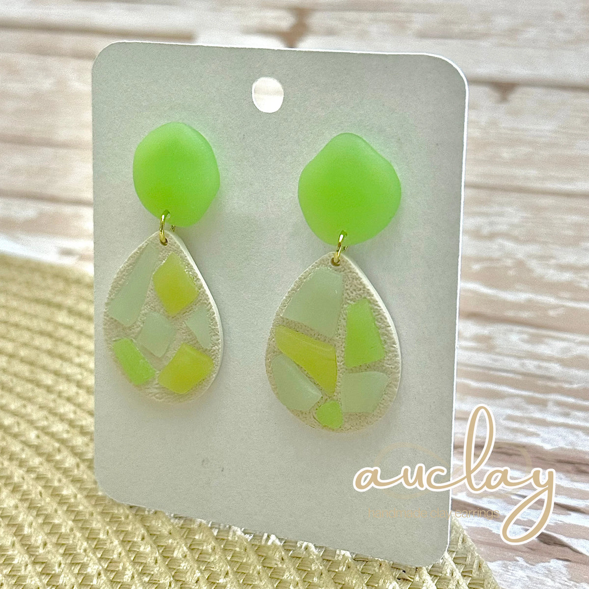 Maisie Statement Seaglass Mosaic Teardrop